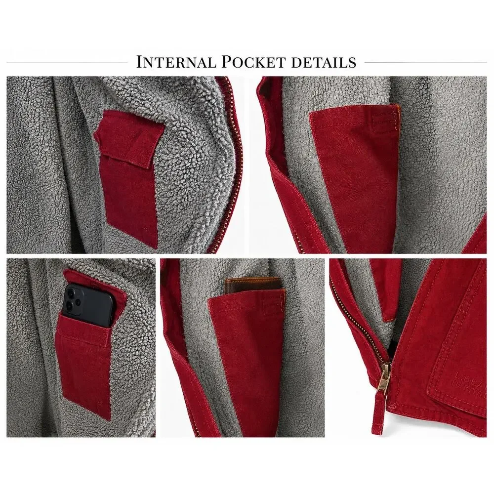 Lakin McKey Red Sherpa Work Vest Womens Small 36 Barn Chore Western Y2K Gorpcore
