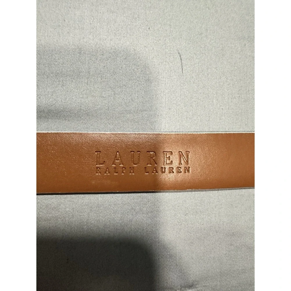Lauren Ralph Lauren White Leather Belt Women's