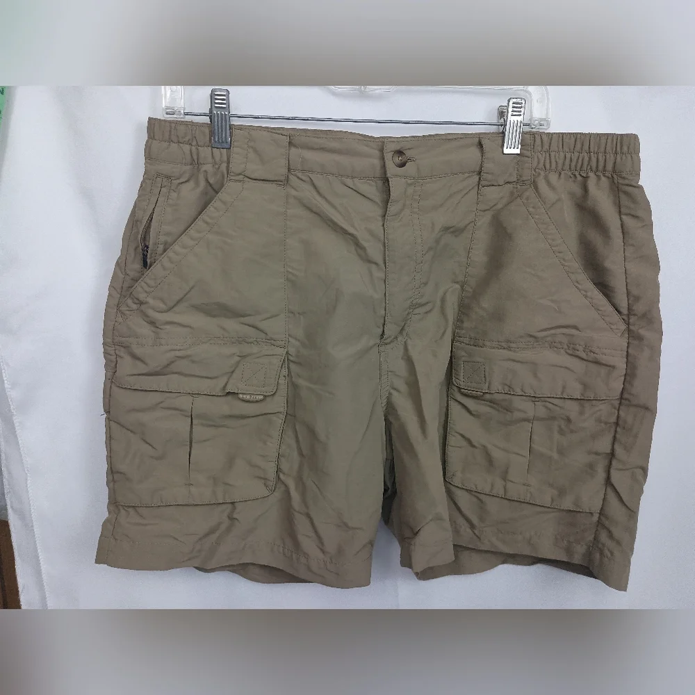 L.L BEAN‎ Large Khaki Brown Tan Cargo Summer Shorts (#99)