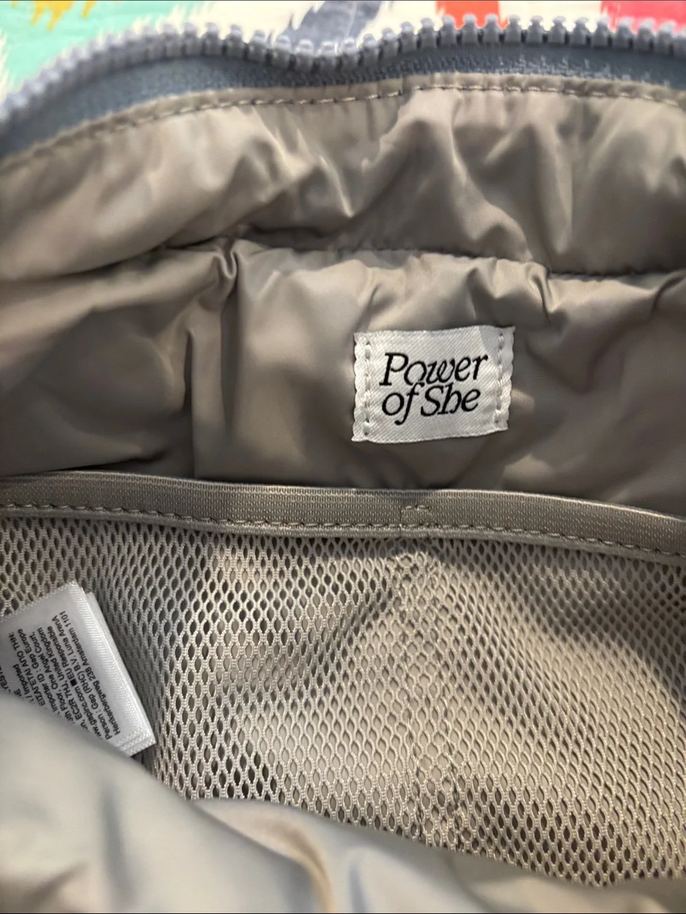 Athleta Slate Gray Quilted Shoulder Bag