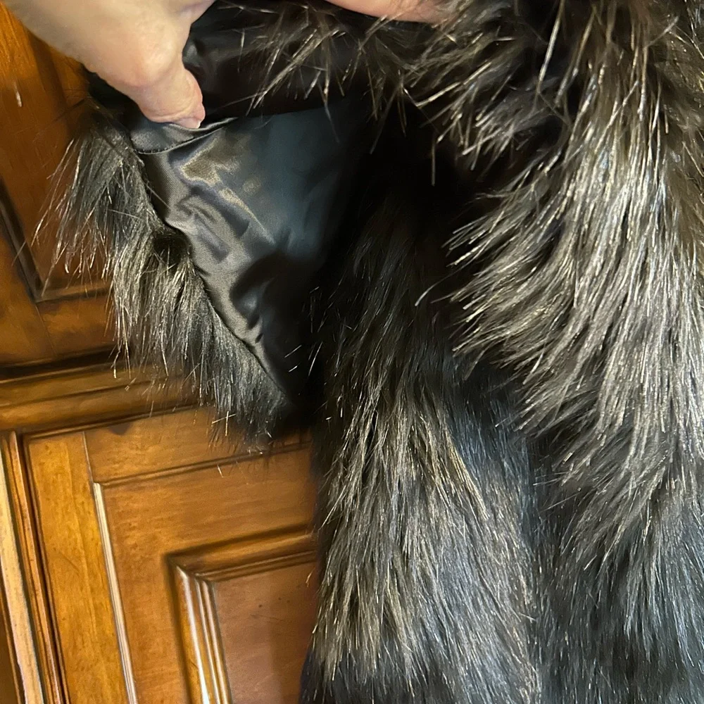 Marc Bouwer Black Faux Fur Jacket/Vest Size M