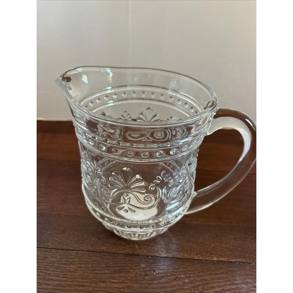The Pioneer Woman Cassie Clear Embossed Pitcher 44‎ oz Special Edition