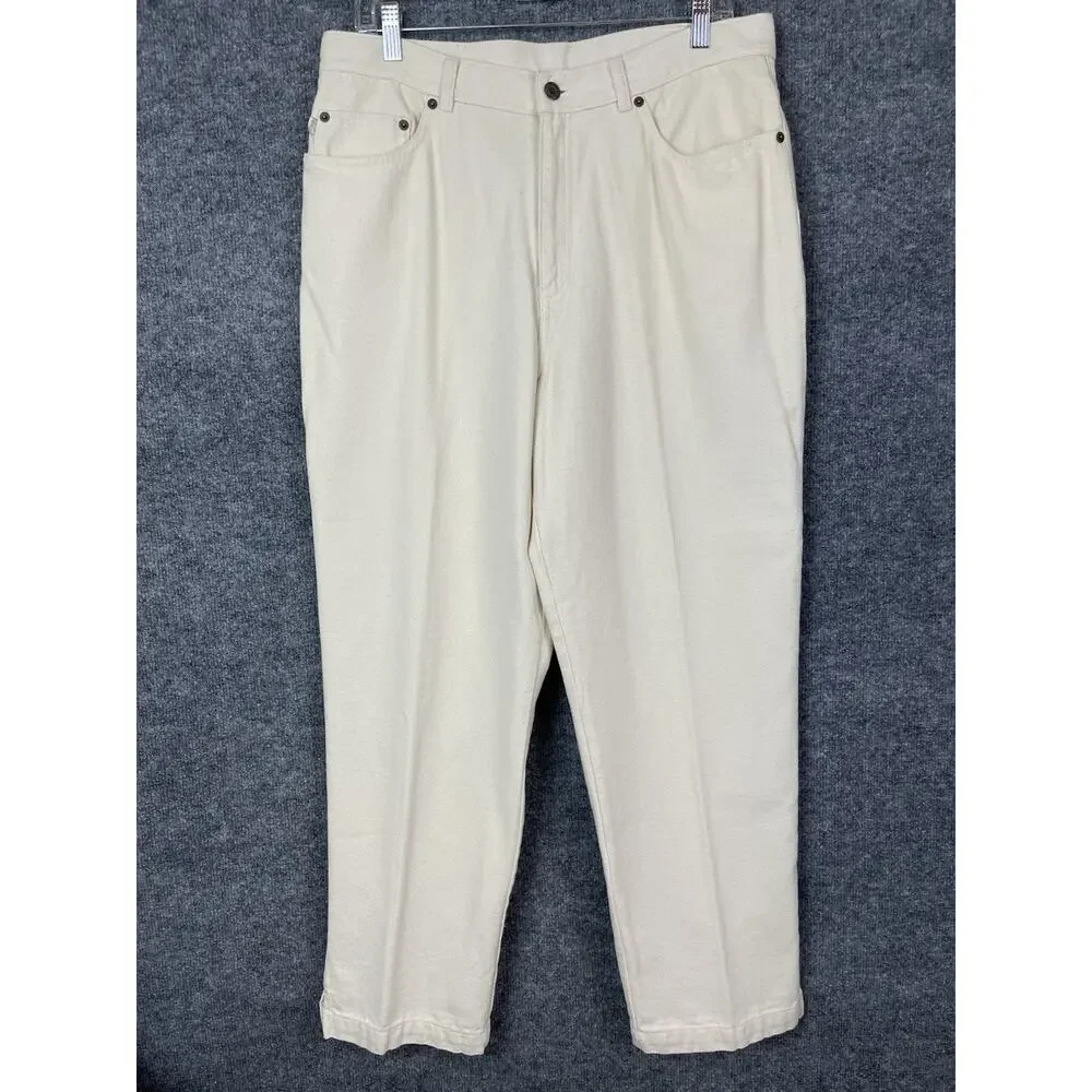 Lauren Jeans Co.‎ Women's Size 14 Cream Off Ivory Relaxed Ankle