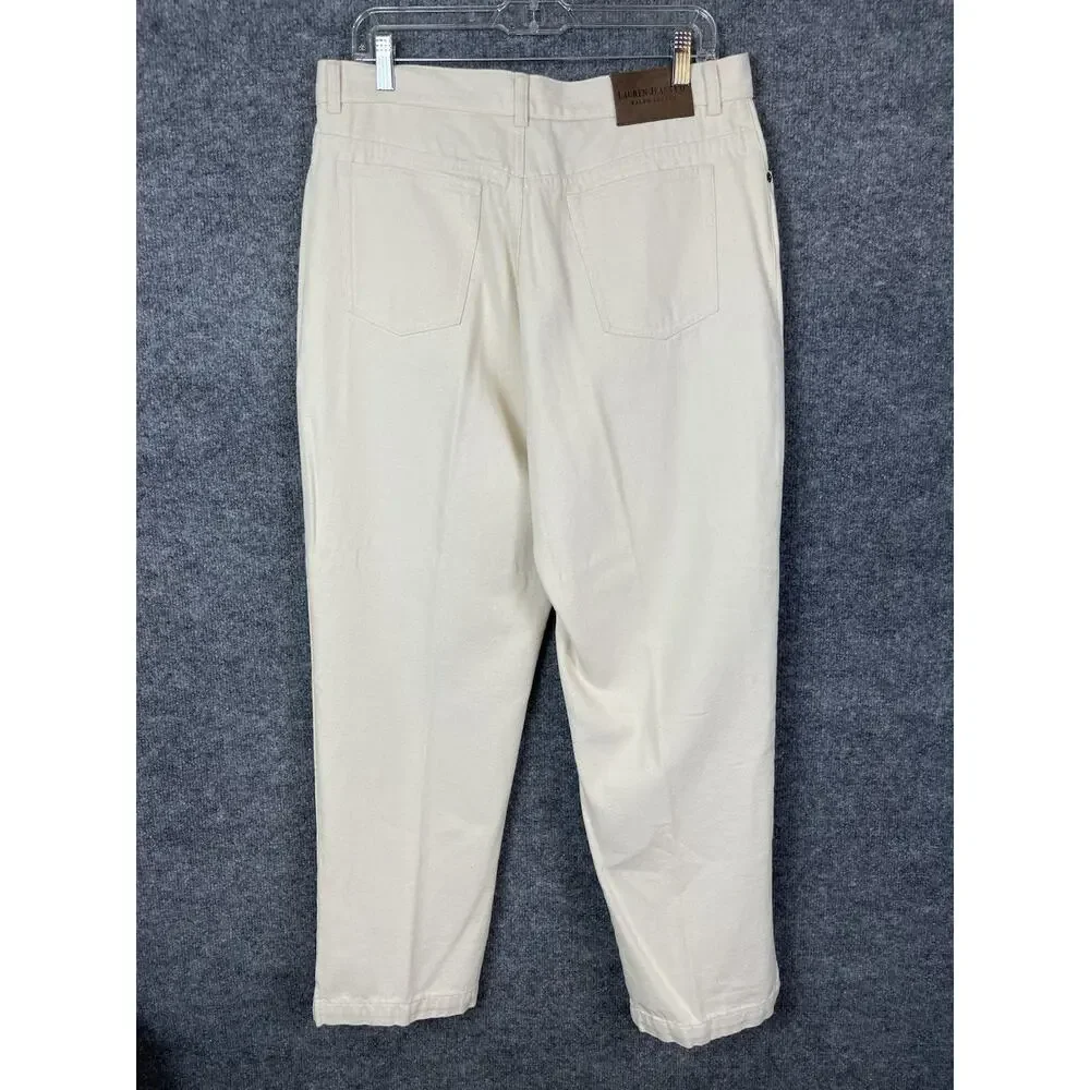 Lauren Jeans Co.‎ Women's Size 14 Cream Off Ivory Relaxed Ankle