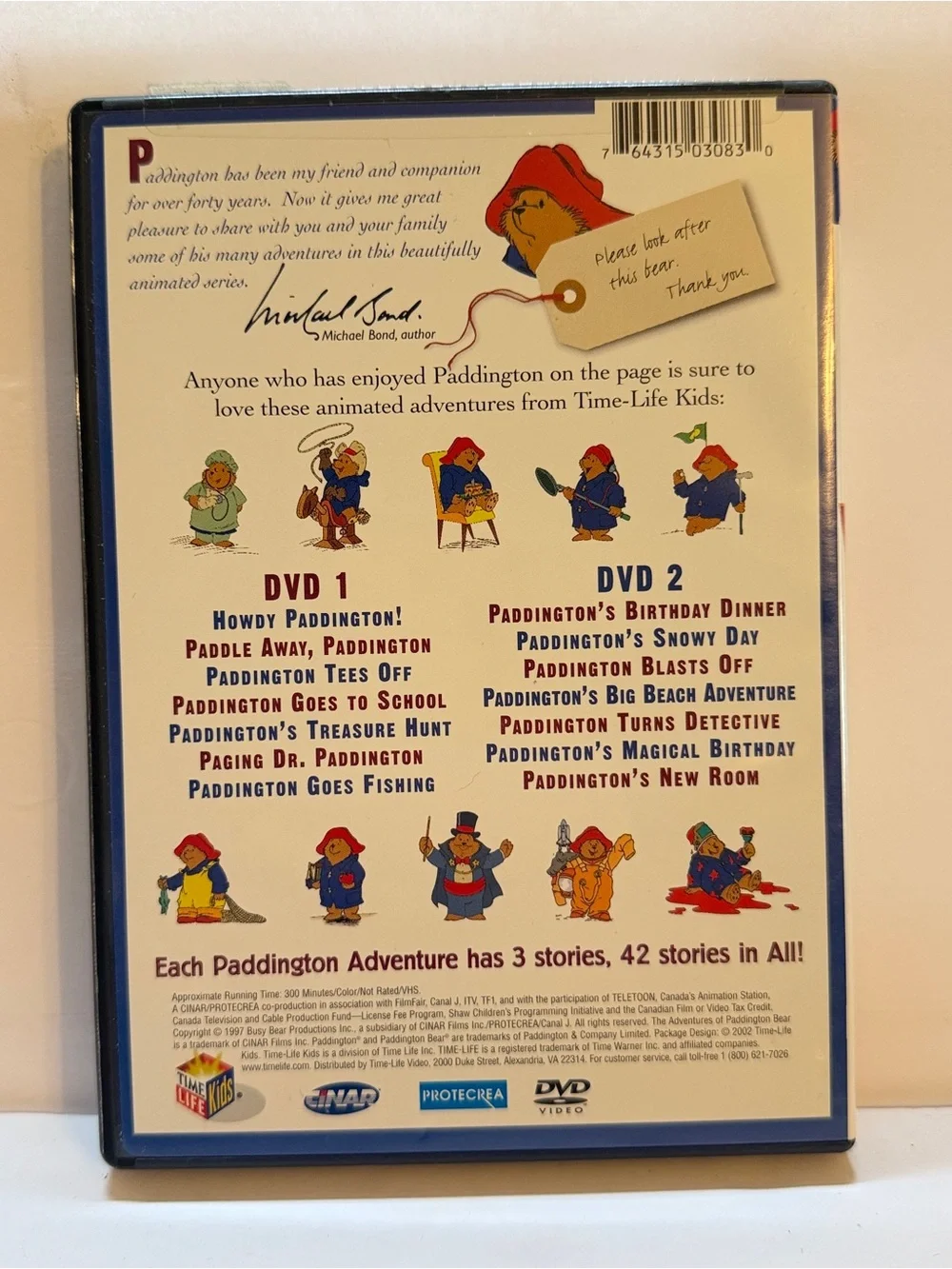 Time-Life Classics Paddington Bear Complete Collection DVD - Blue‎ & Red