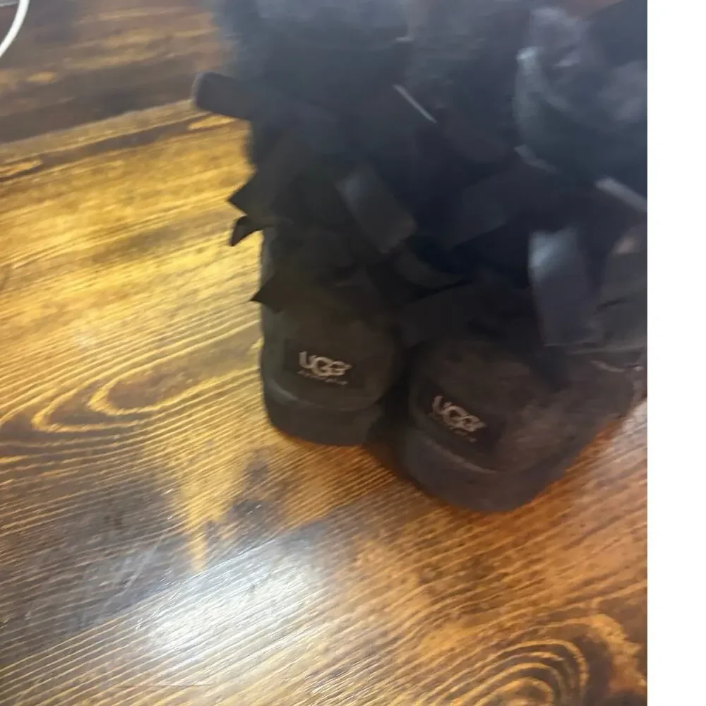 UGG Black Bailey Bow Boots Size 6