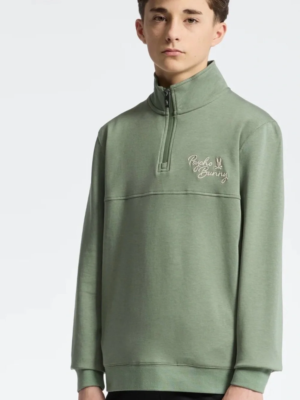 Psycho Bunny Kids Desert 1/4 Mock Zip‎