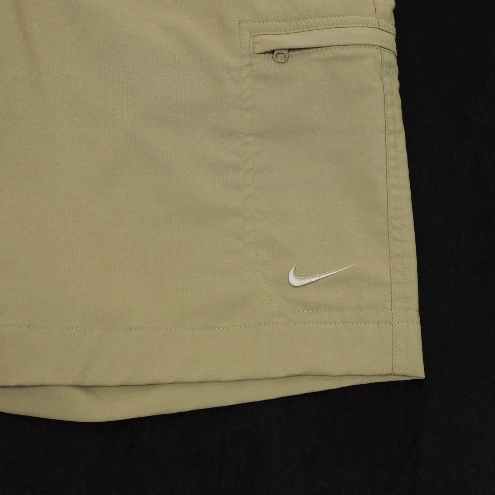 Nike Golf Cargo Shorts Mens 32 Khaki Brown Dri-Fit Flat Performance Tech Blend