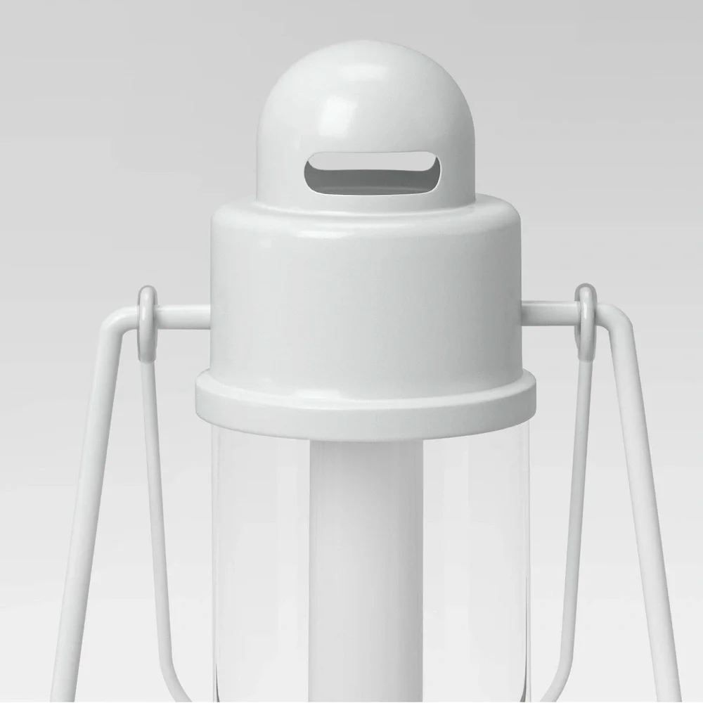 NWT Threshold Metal Classic Battery LED Pillar Candle Outdoor Patio Lantern 11.3