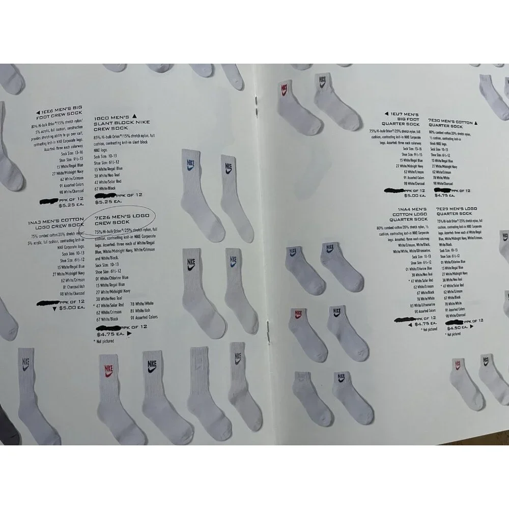 Vintage NIKE Catalog 1991 Spring‎ Accessories Hats Bags Socks Jordan