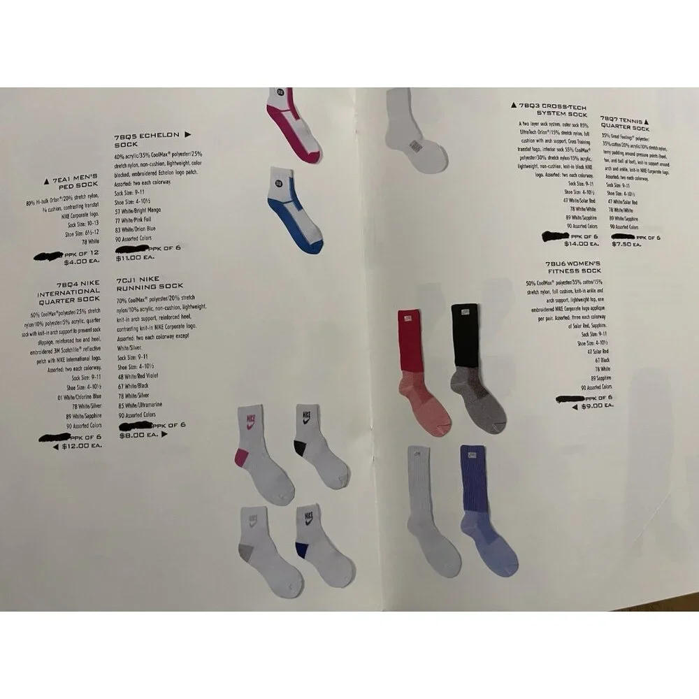 Vintage NIKE Catalog 1991 Spring‎ Accessories Hats Bags Socks Jordan