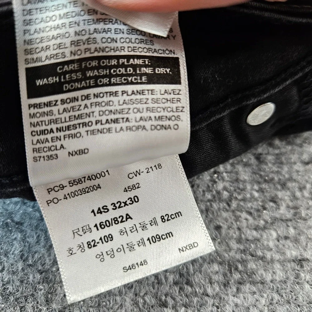 Denizen‎ from Levis High Rise Ankle Skinny Jeans Black 14S 32x30 558740001