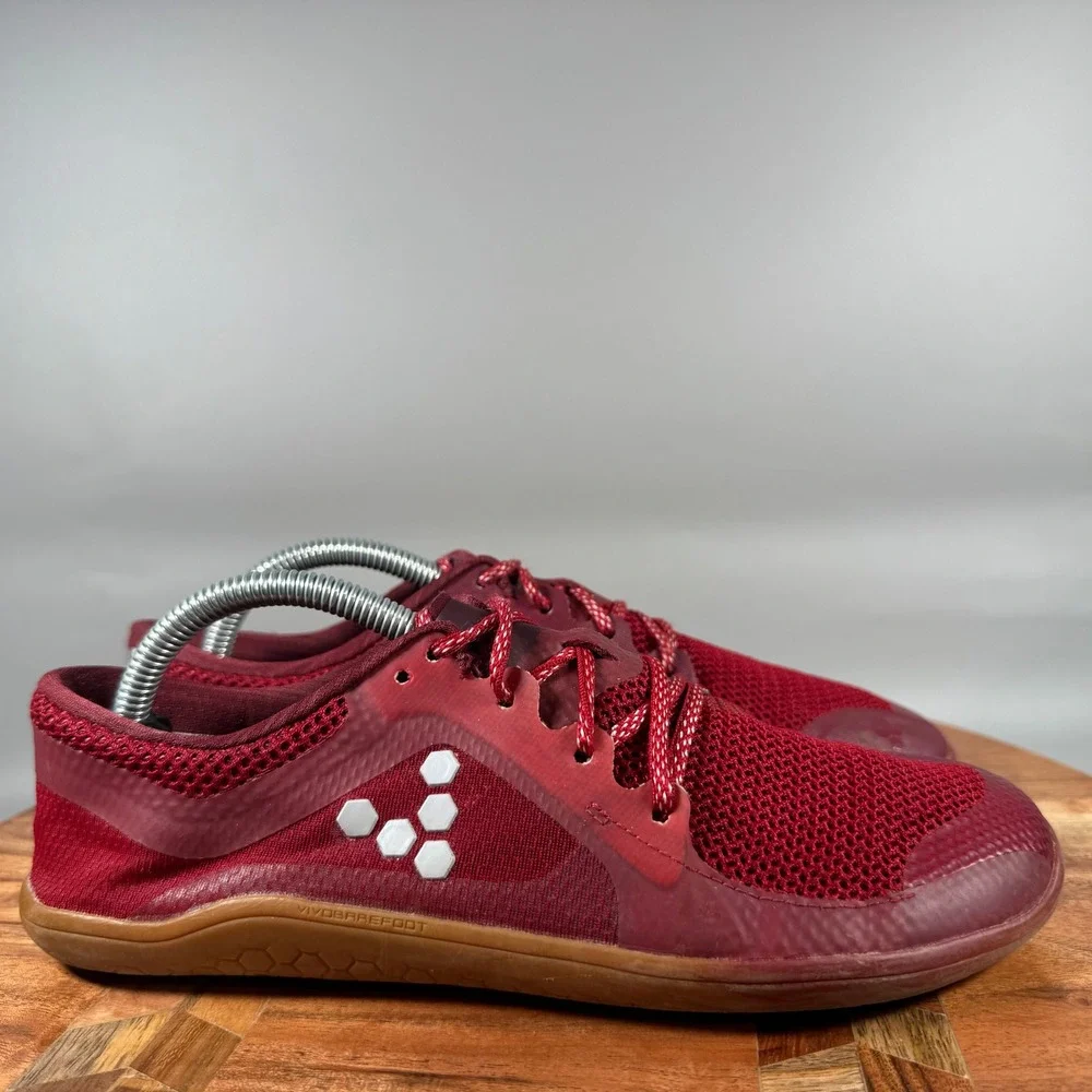 Vivobarefoot Stealth II Womens EU 36 Minimalist Running Shoes Burgundy Red Gum