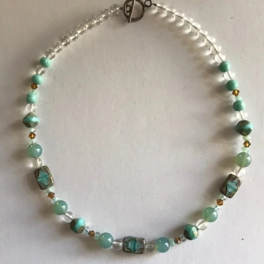 Vintage handmade teal