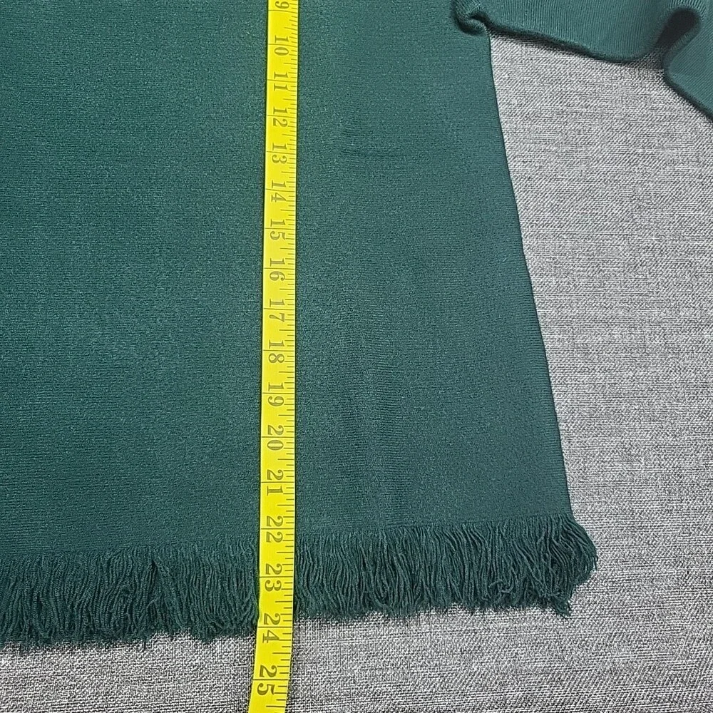 Joan Rivers Red Carpet 3/4 Sleeve Sweater with Fringe X-Small Size Green Top