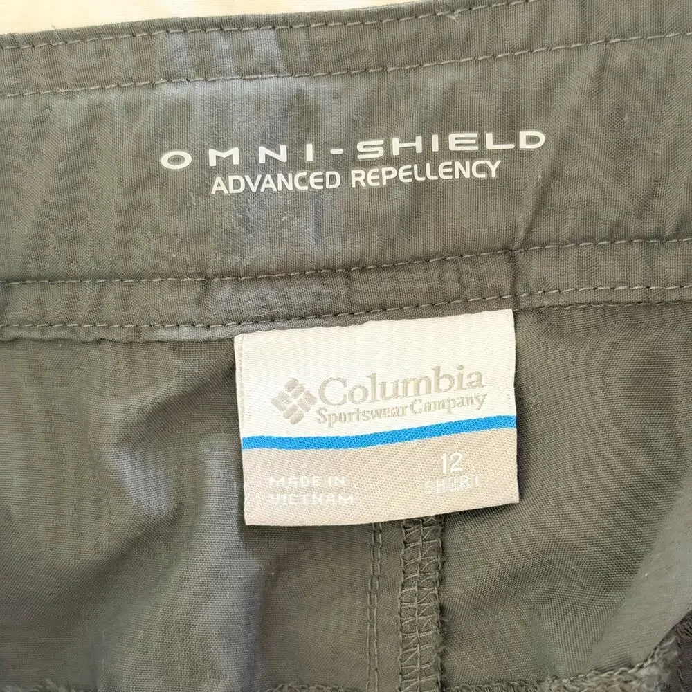 Columbia Omni-Shield Cargo Hiking Pants Gray Women’s 12 Short Outdoor