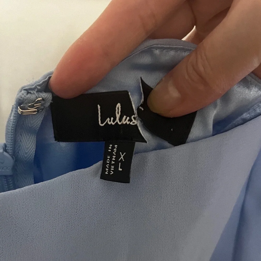 NWT Lulus Love Me Forever Light Blue Square Neck‎ Maxi Dress XL