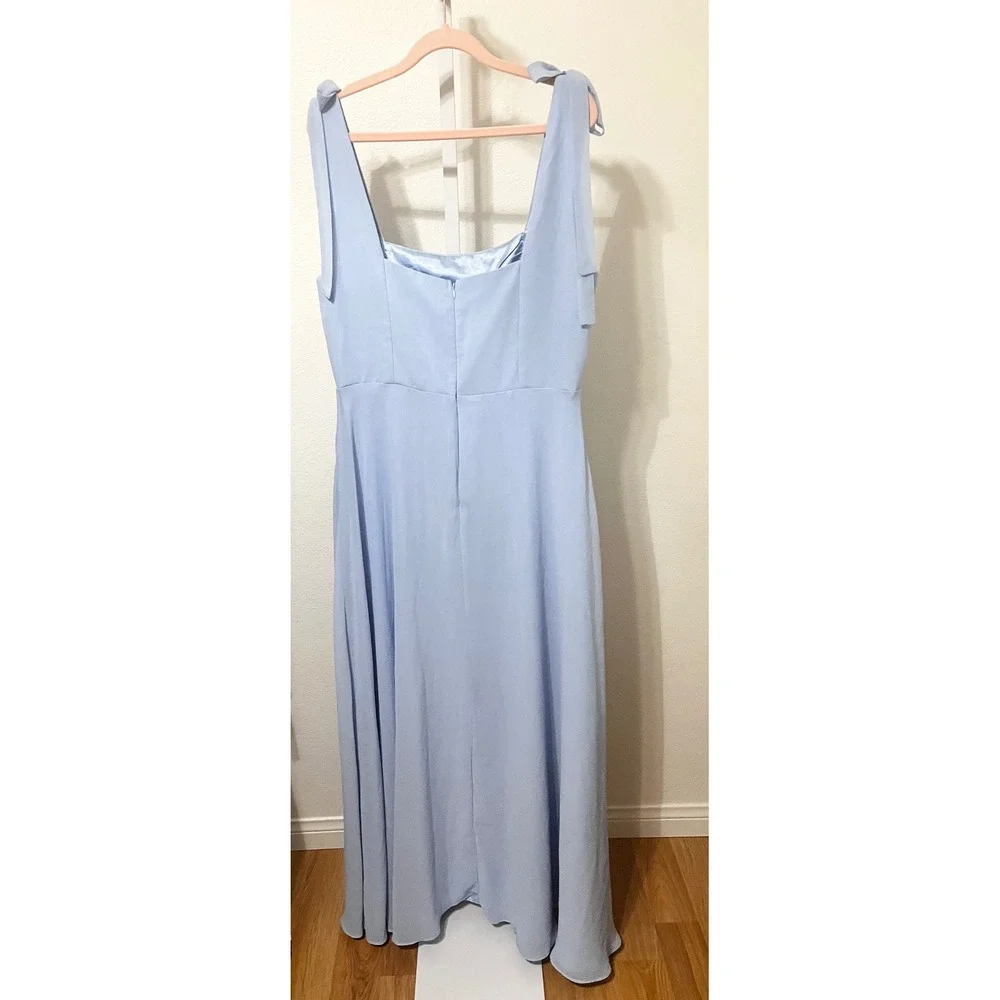 NWT Lulus Love Me Forever Light Blue Square Neck‎ Maxi Dress XL