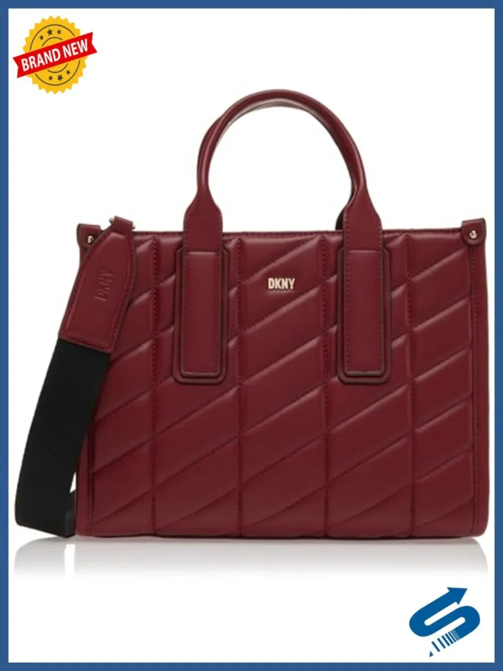Mini Tote Bag with Adjustable Strap, Leather Trim