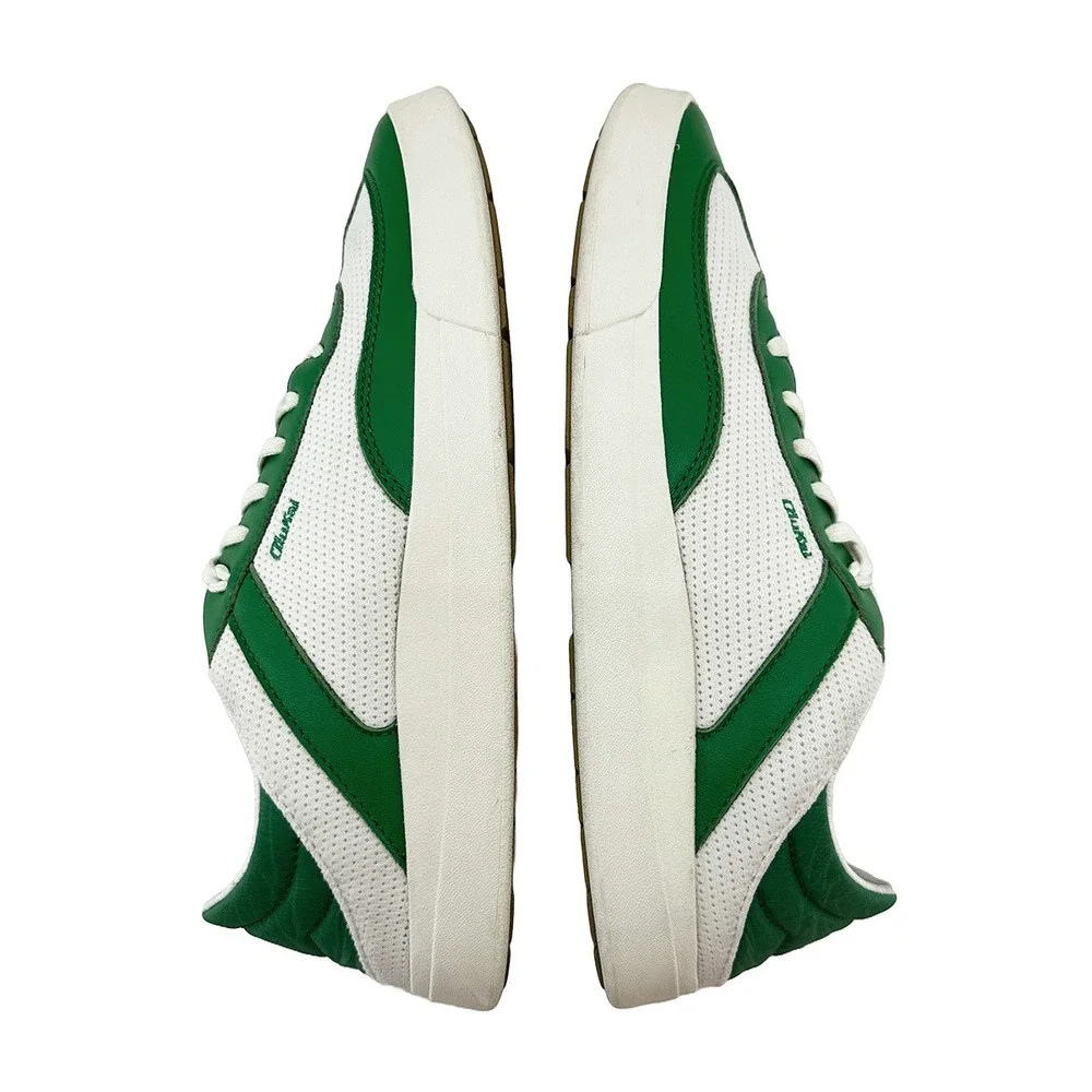 OLUKAI Kilea Leather‎ Sneakers • Women's 10 • off white, green