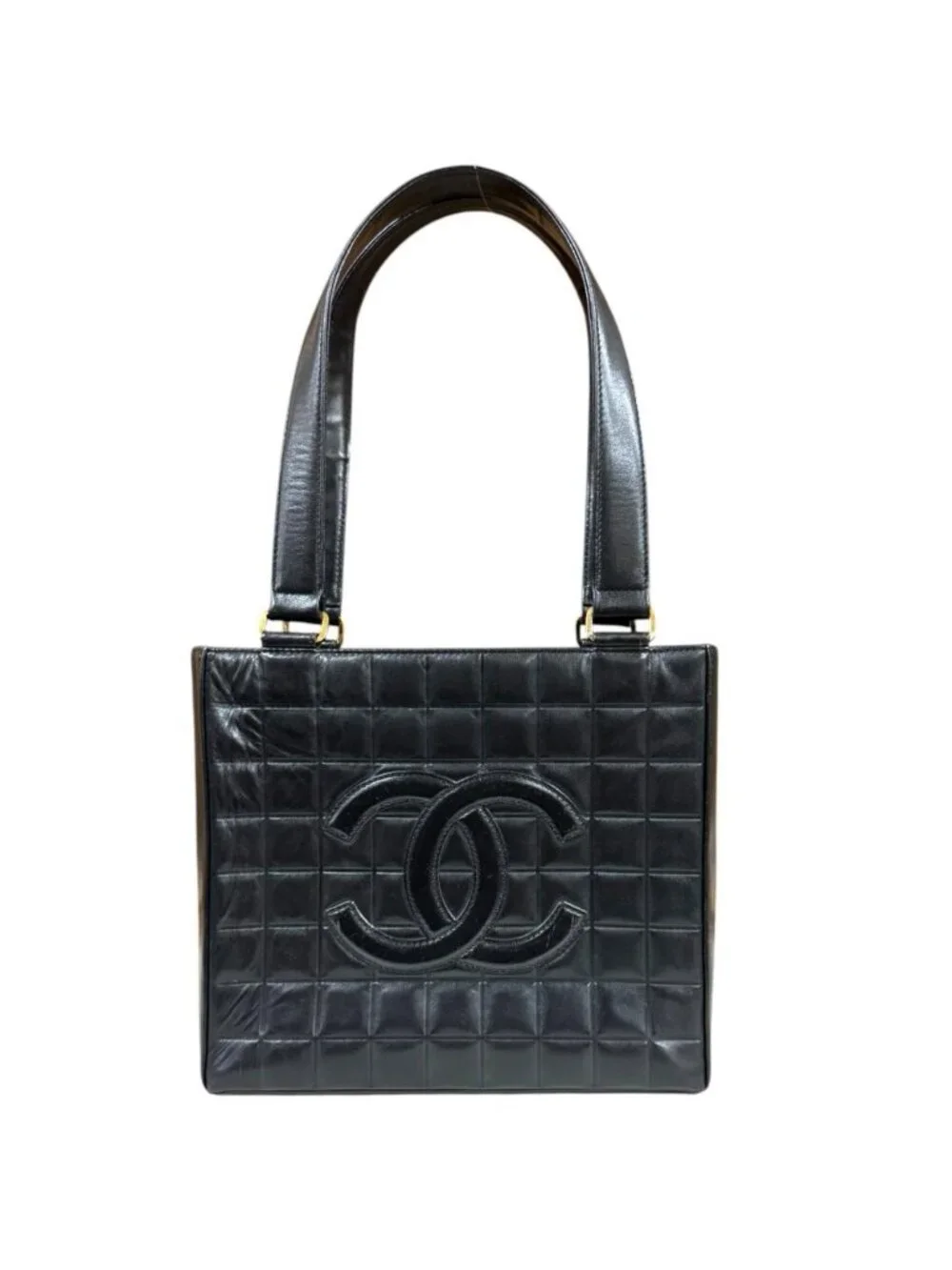 Chanel Choco Bar Tote Lambskin Black