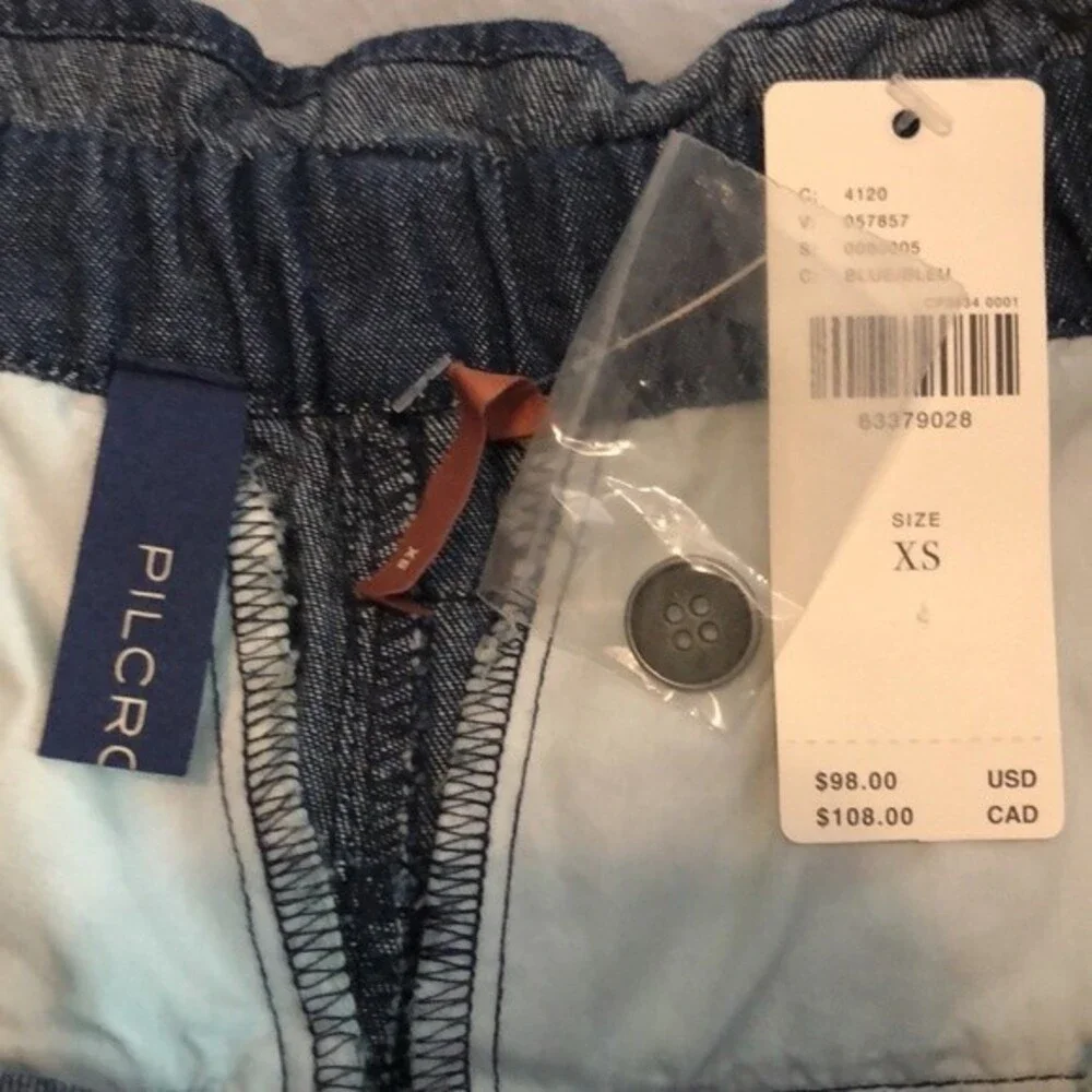 Anthropologie PILCRO Patchwork NWT Denim Mini Skirt size XS