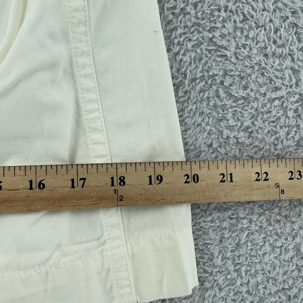 J.Crew Mini Skirt Womens 4 White Button Front Cotton Belt Loops Back Welt Casual