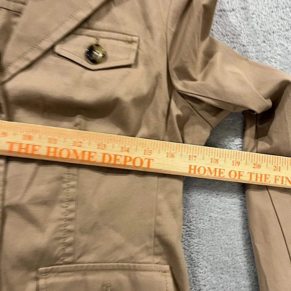 Talbots Jacket Womens 4 Blazer Tan Khaki Pockets‎ Casual Academia Preppy
