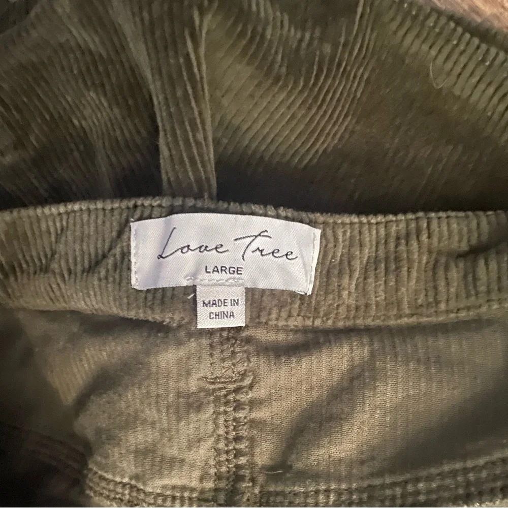 Love Tree Dark Green Corduroy Mini Skirt