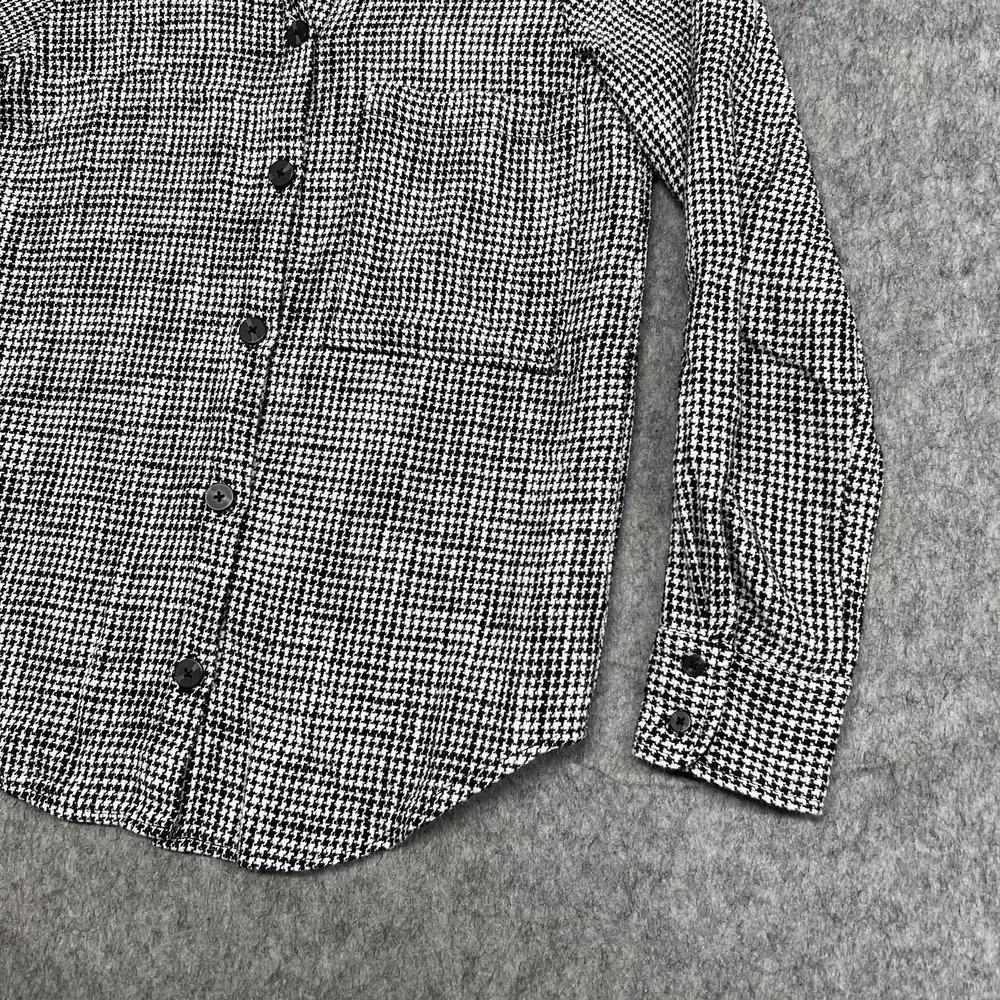 Abercrombie & Fitch Jacket Womens S Black Houndstooth Oversized Button Preppy‎
