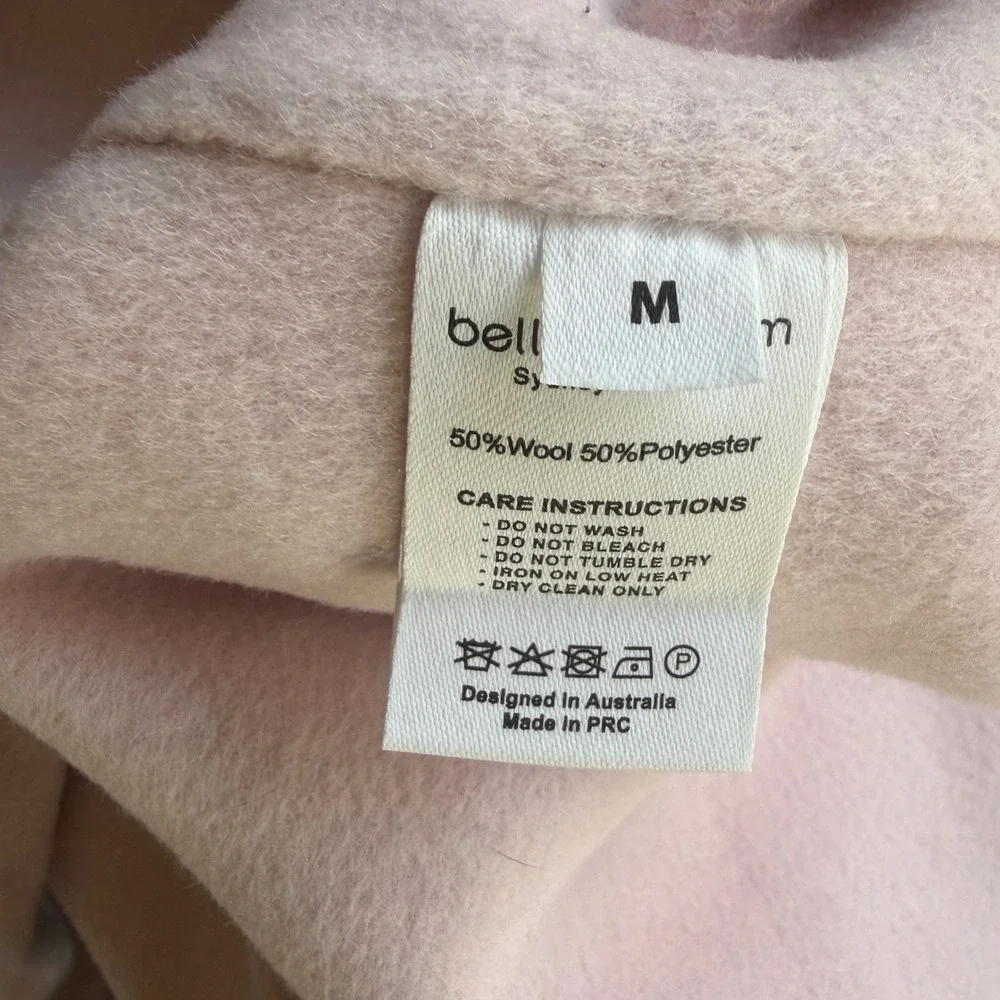 Blush Pink Wool Coat Oversized Minimalist Quiet Luxury‎ Minimalist Spring Medium