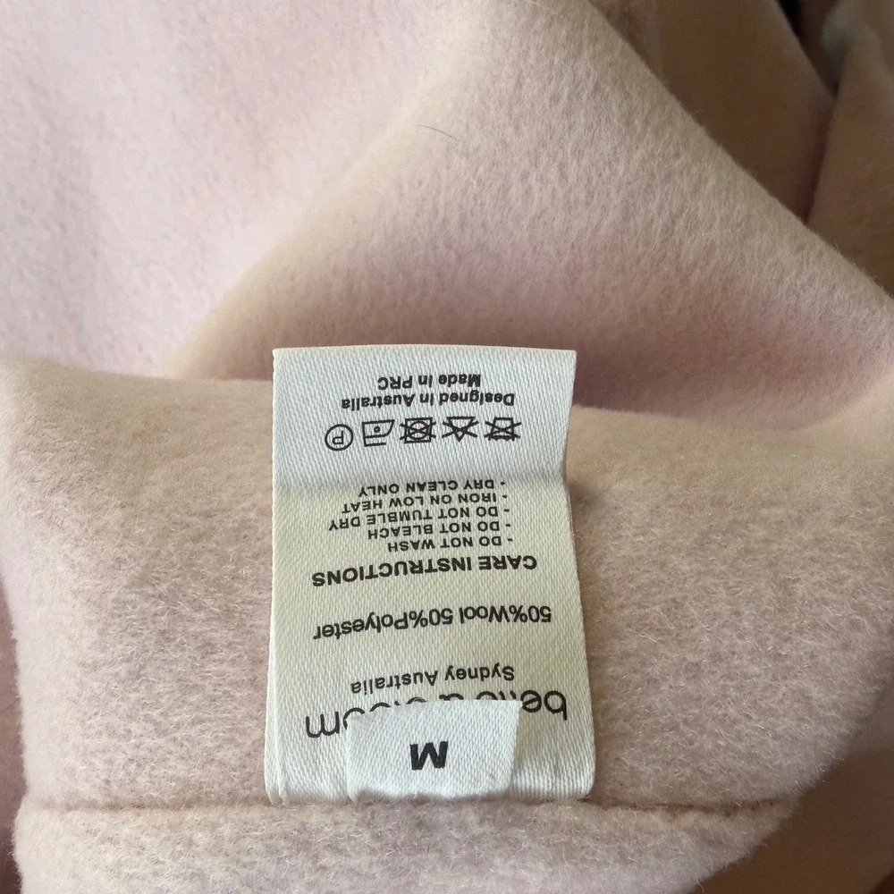 Blush Pink Wool Coat Oversized Minimalist Quiet Luxury‎ Minimalist Spring Medium