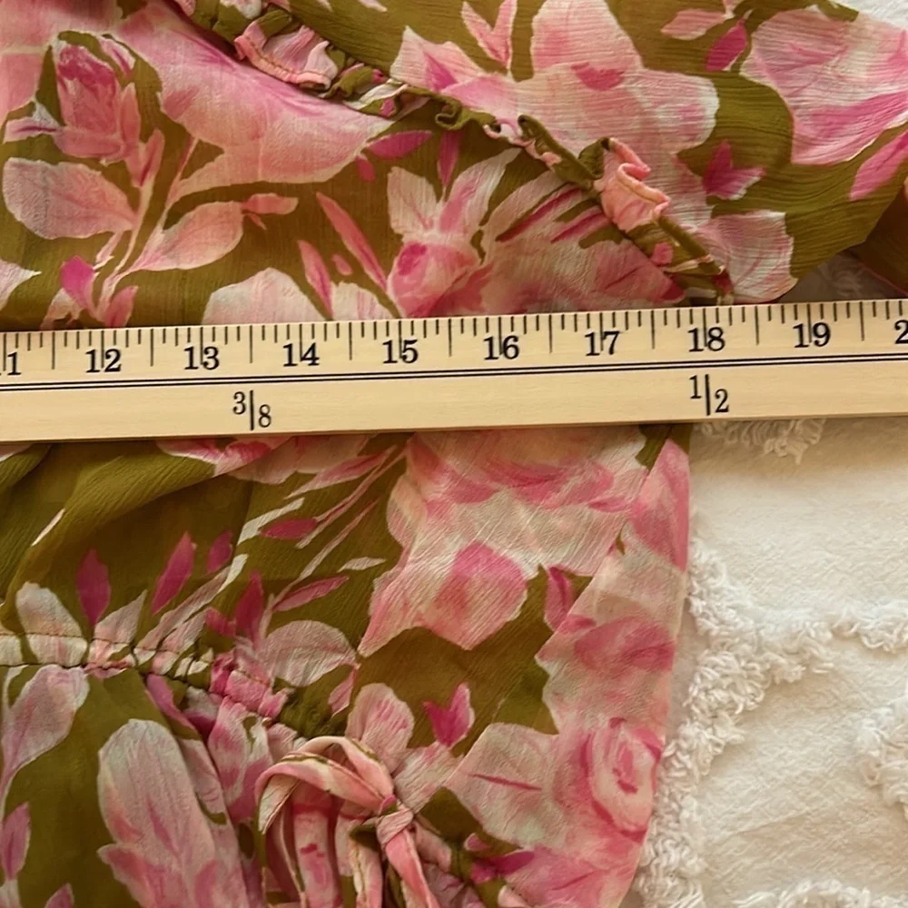 NWT Likely Women’s Hadi Layered Dress, Olive green and pink. Women’s size 2.