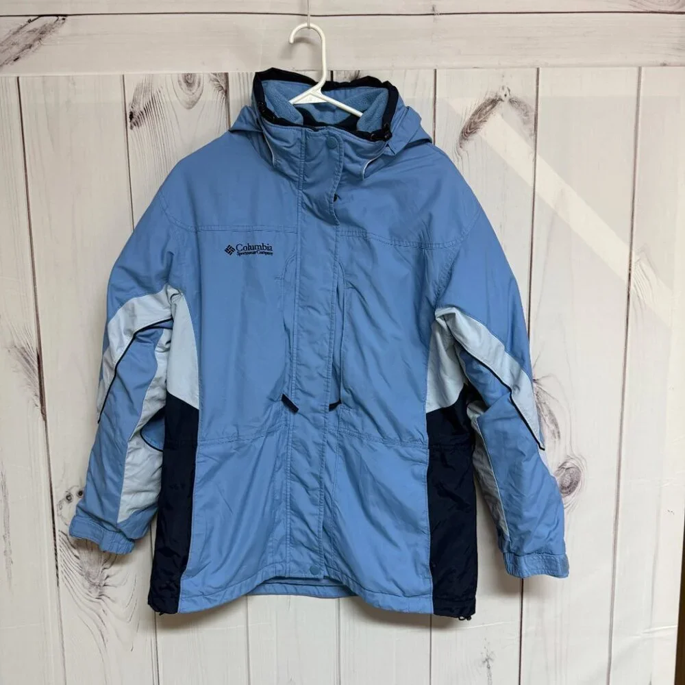 Columbia Interchange 3-in-1 Jacket Women’s Large Powder Blue EUC‎