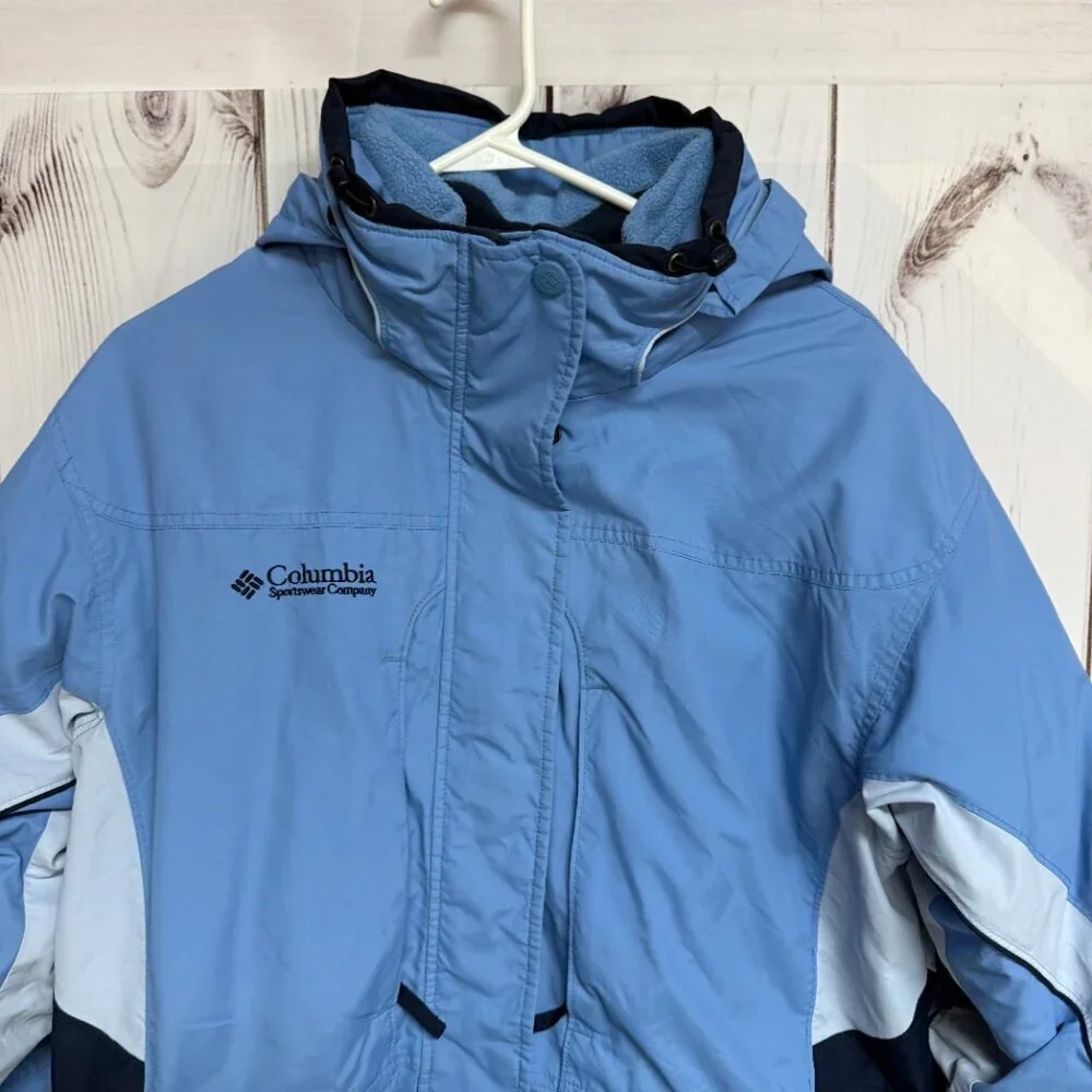 Columbia Interchange 3-in-1 Jacket Women’s Large Powder Blue EUC‎