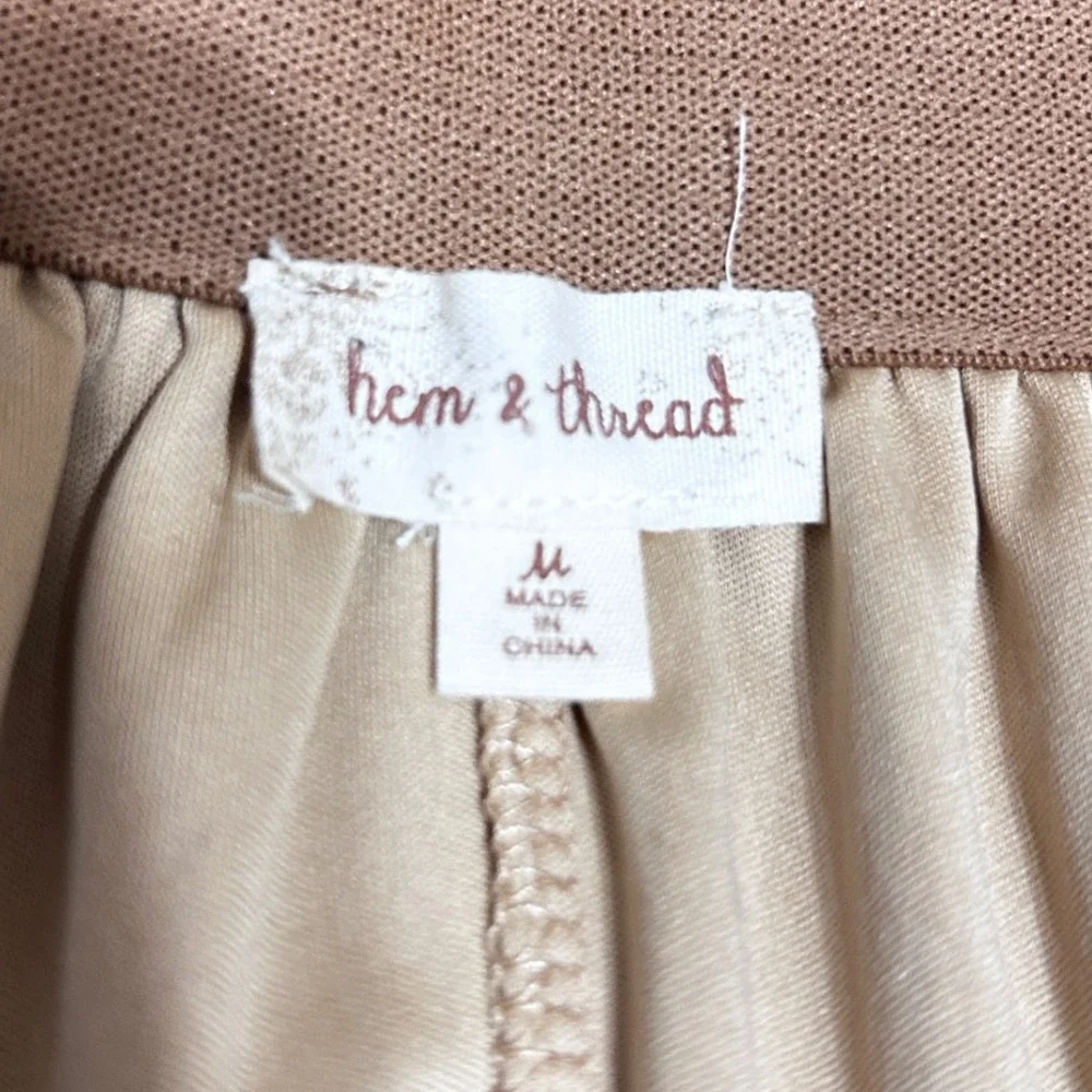 Hem And Thread Women Whimsy Fairy‎ Skirt M Brown Burgundy Tulle Pleated Romantic