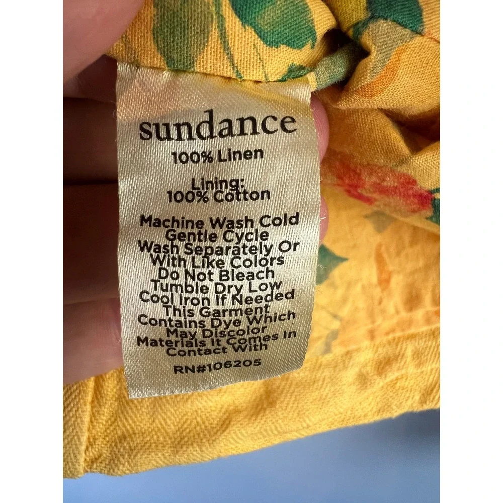 Sundance Pippa Linen Blazer in‎ Sunset Yellow SZ M Summer Beach Vacation Boho