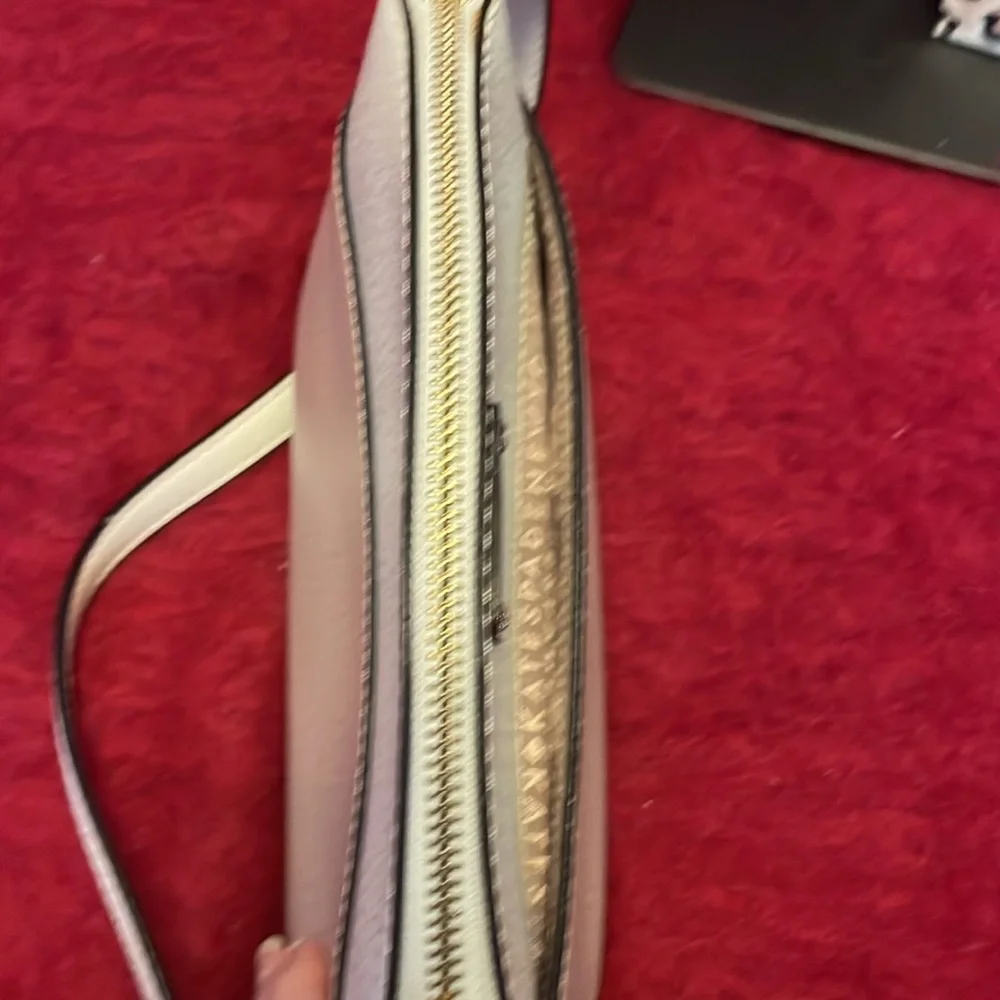 KATE SPADE GROVE STREET MILLIE LEATHER CROSSBODY TAN AND CREAM