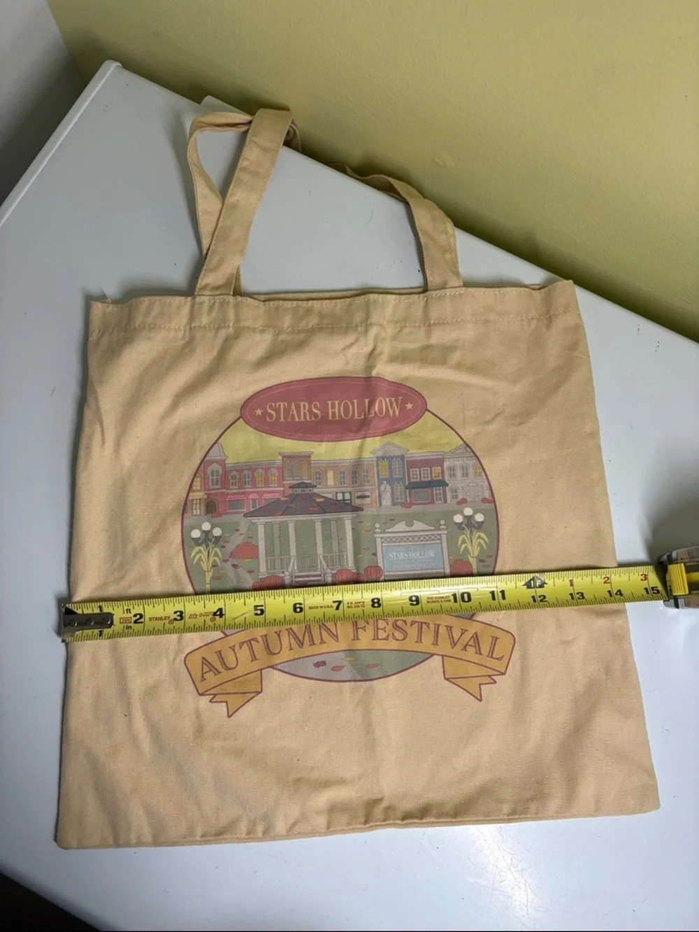 Gilmore Girls Cream Stars Hollow Autumn Festival Cotton Tote