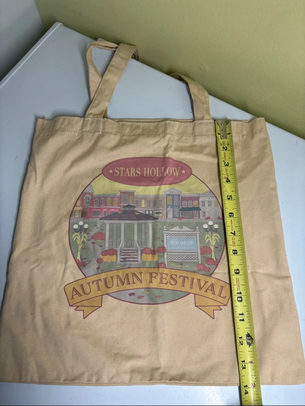 Gilmore Girls Cream Stars Hollow Autumn Festival Cotton Tote