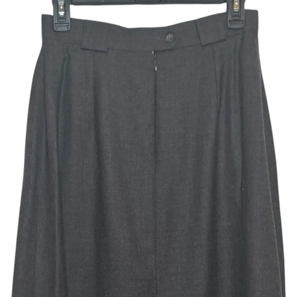 Vtg Louis, Boston Wool Cashmere Blend Gray Midi Skirt Made in West Germany