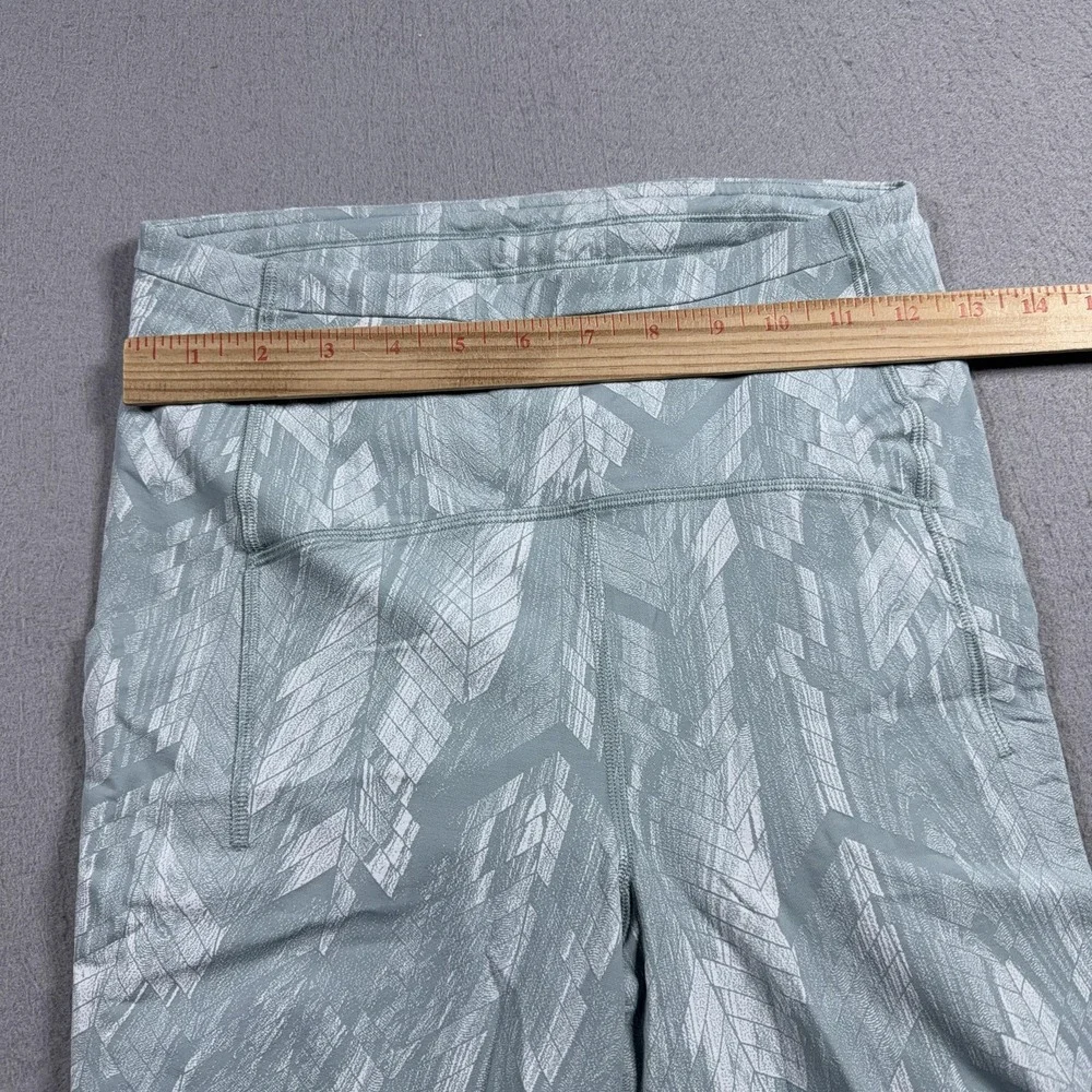 Lululemon Align Yoga Pants Size 6 Green Geometric High Rise Women Sport Leggings