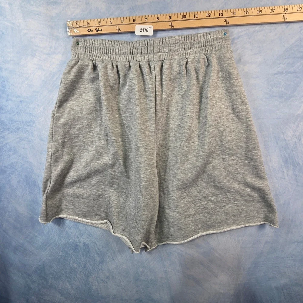 Princess Polly‎ XX Gray NYC Sweat Shorts Elastic Drawstring Waist Raw Hem Size 6
