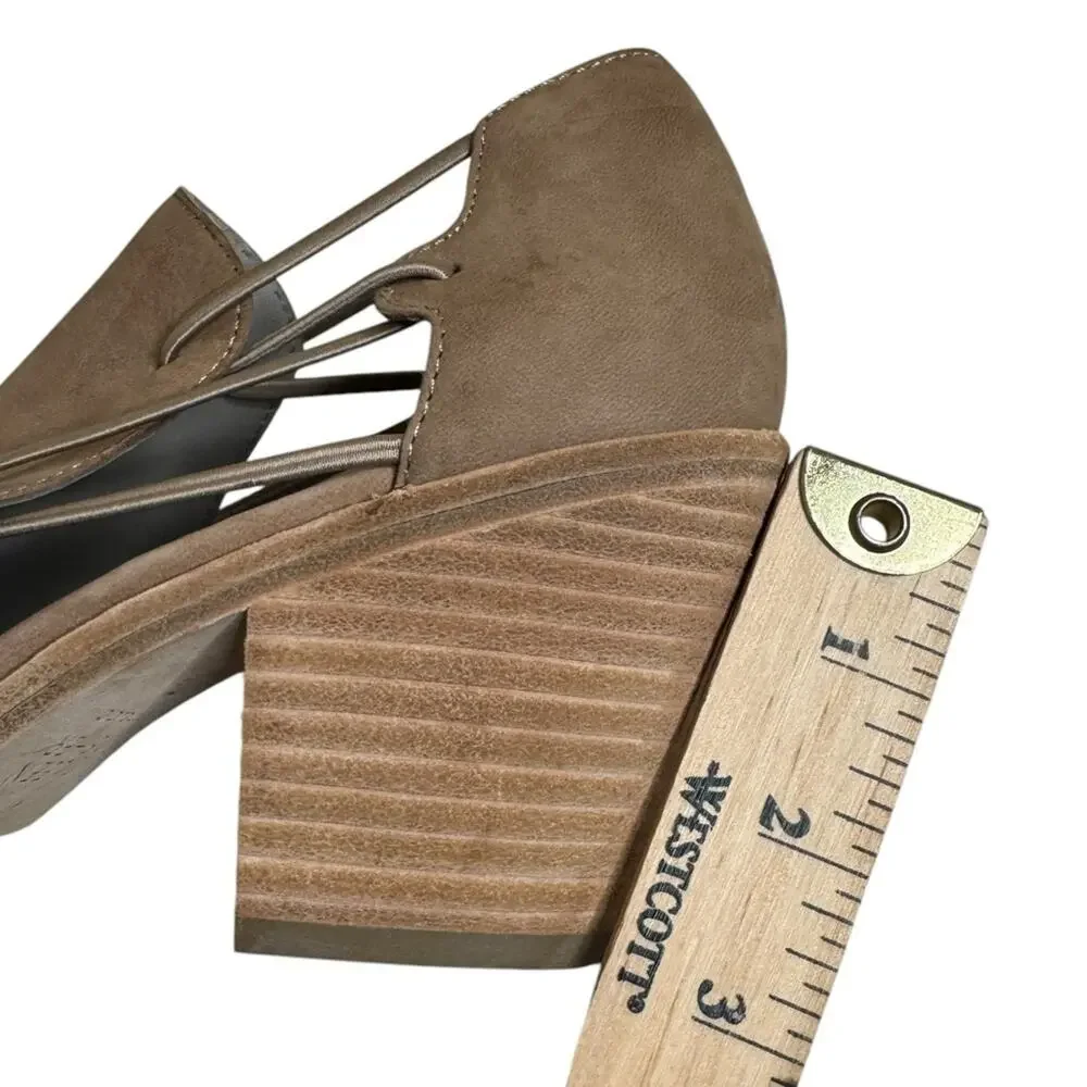 Eileen Fisher‎ Alfie Leather Cutout Sandals Shooties Womens 7.5 Minimalist