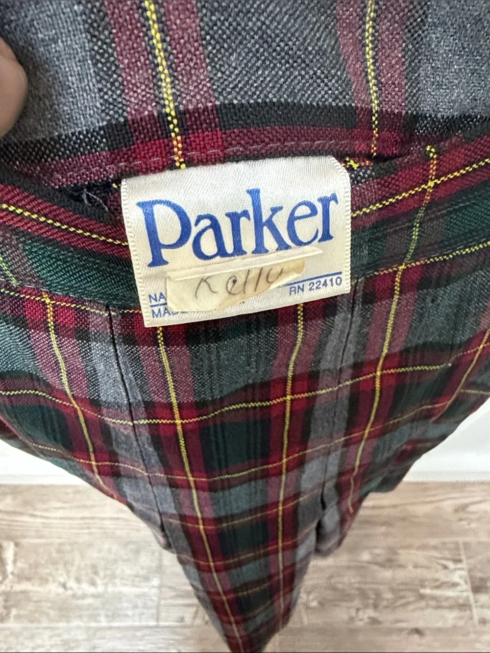 Authentic Vintage 90s Parker Red & Green Tartan Pleated School Girl Mini Skirt