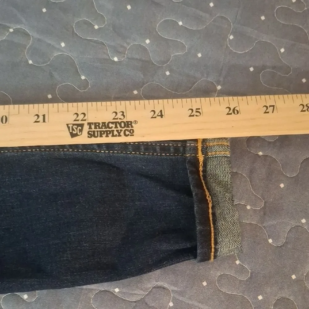 Hollister Mid rise crop super skinny Dark Blue Denim Jeans size 00