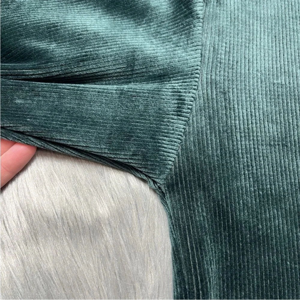Marine Layer Cord Velour V Neck Sweatshirt Green Gables Size Large