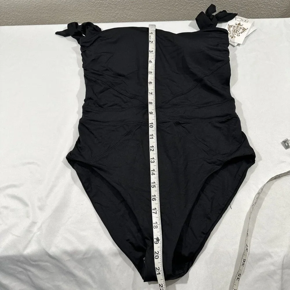NWT Becca [‎ Large ] Emma Color Code Solid Tie Shoulder One Piece Swimsuit #5667