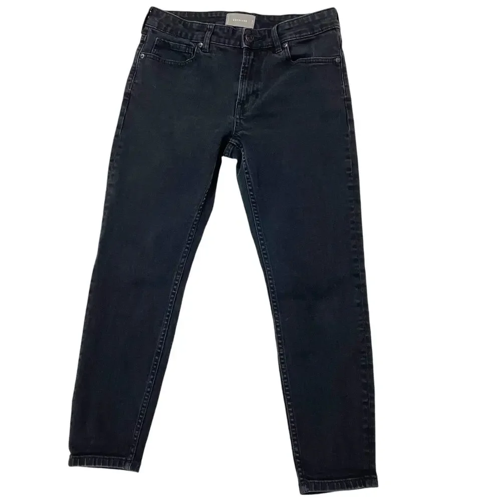 Everlane Mid-Rise Skinny Jeans - Washed Black - 28 Ankle