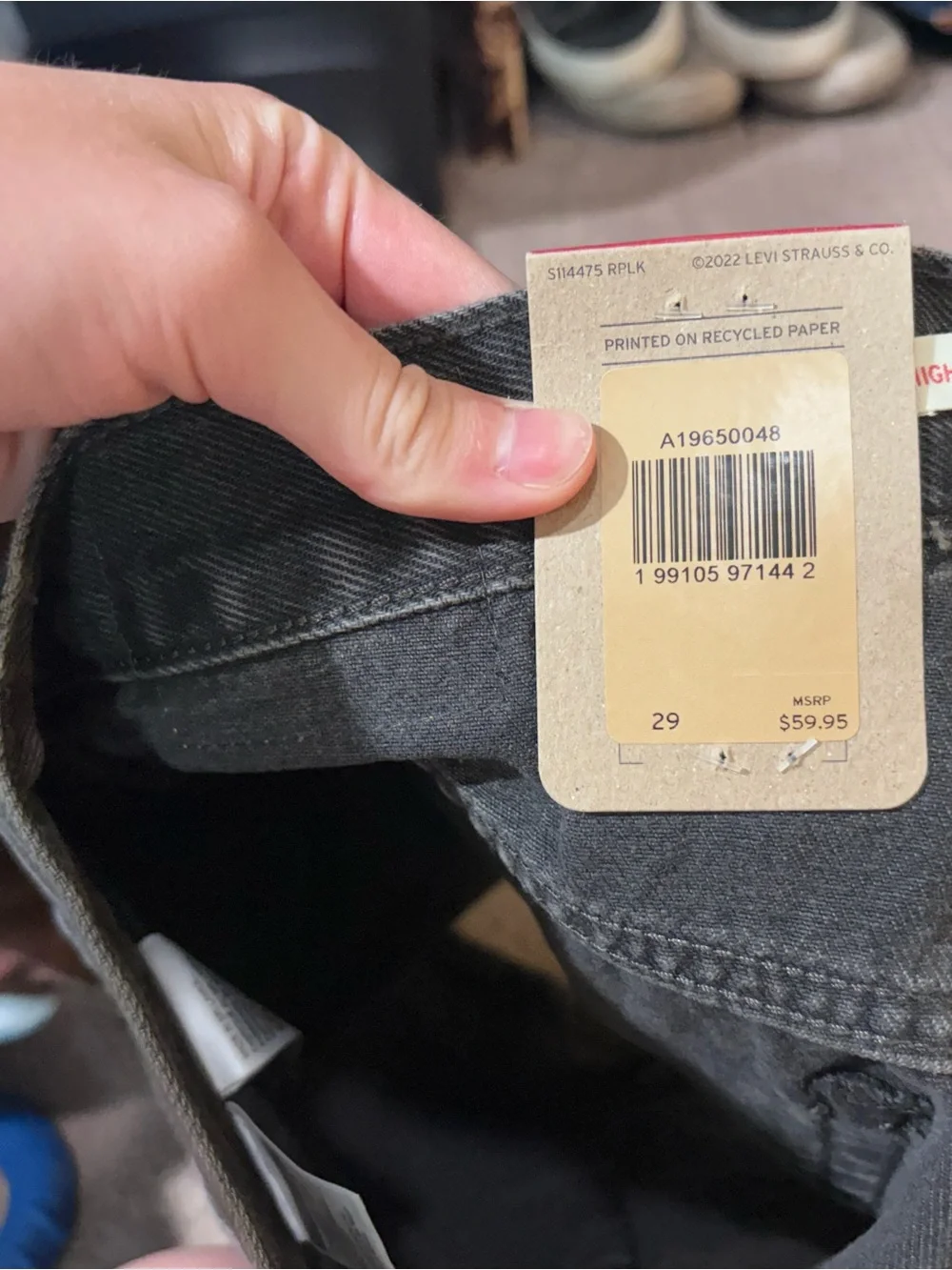 Levi's Black High-Rise Denim Skirt